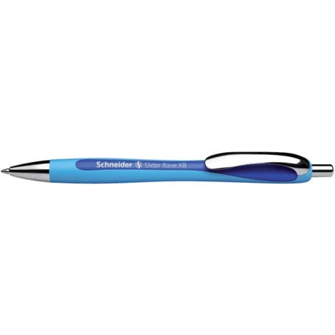 Penna a sfera a scatto Schneider Slider Rave ricaricabile tratto XB blu P132503
